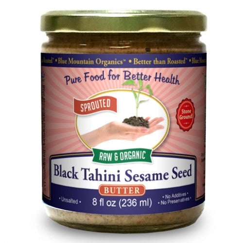 BTR™ Black Sesame Seed Butter / Tahini - SPROUTED, (Certified, 100% Organic, Raw)