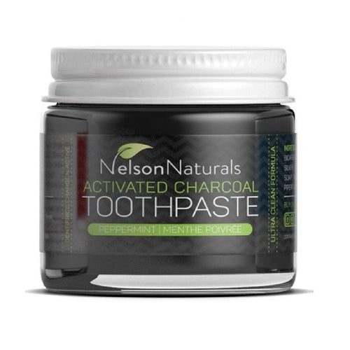 Activated Charcoal Toothpaste, Peppermint - Nelson Naturals