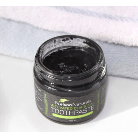 Activated Charcoal Toothpaste, Peppermint - Nelson Naturals