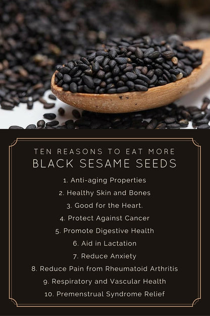 Black Sesame Seeds - (100% Organic, Raw)